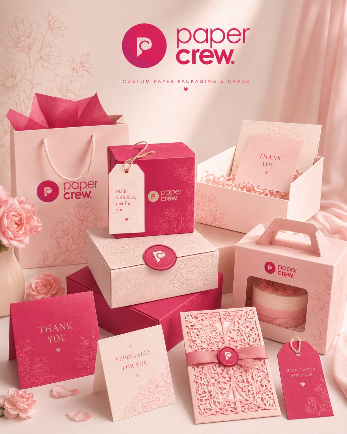 Custom paper bags by paper crew.
